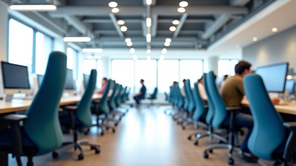 TechForward Solutionsのオフィスに設置されたZenFormのチェア。
